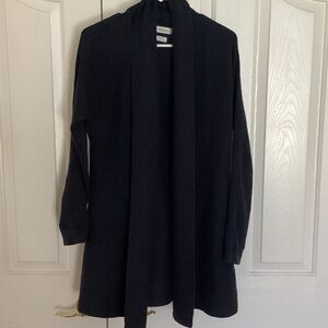 Van Heusen Women's dark blue knee length Cardigan Sweater